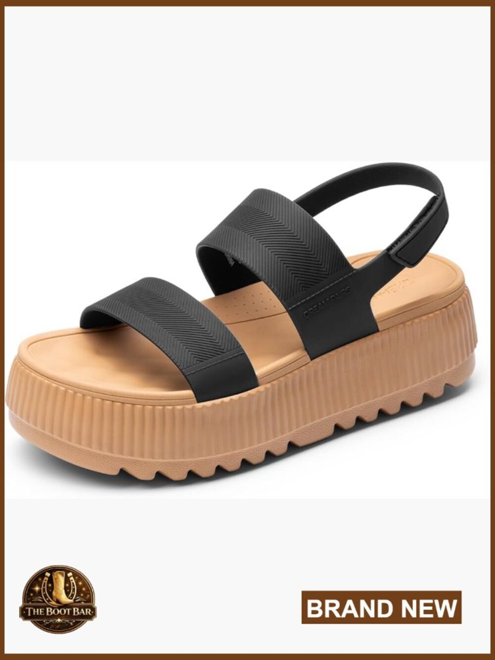 Lightweight Platform Water Sandals with Adjustable Straps and Chunky Sole